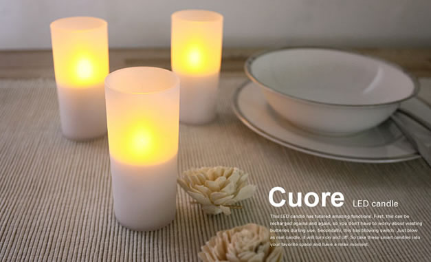 Cuore LEDキャンドル DI CLASSE (間接照明)