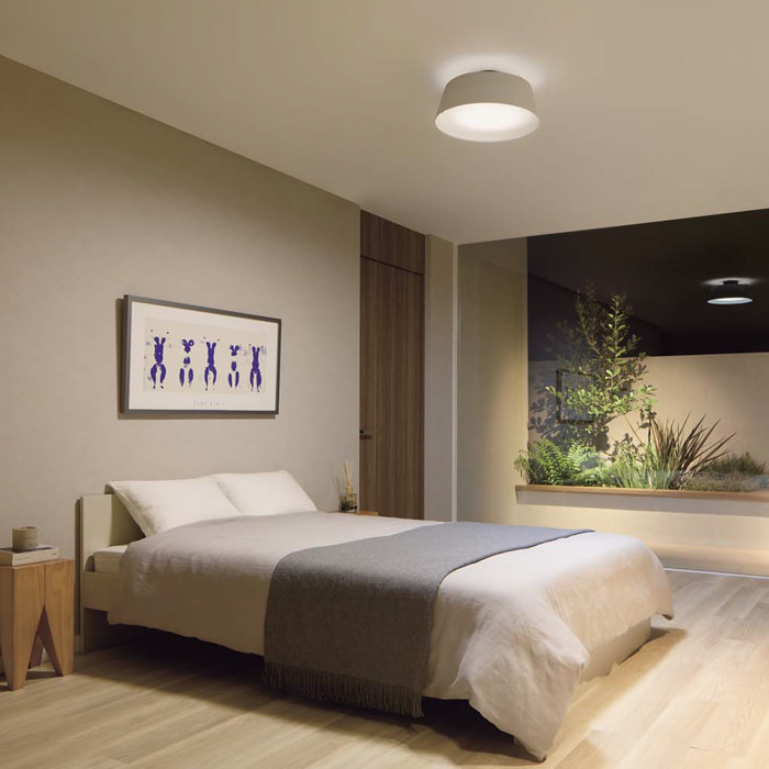 電球色で安らぐ寝室照明