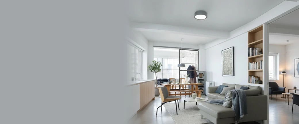 赤い糸と木目調 六角形の吊り下げ照明 赤い糸と木目調 六角形の吊り下げ照明