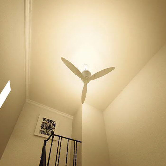 間接照明付 傾斜天井対応のシーリングファン 間接照明 実例 設置イメージ集 照明のライティングファクトリー