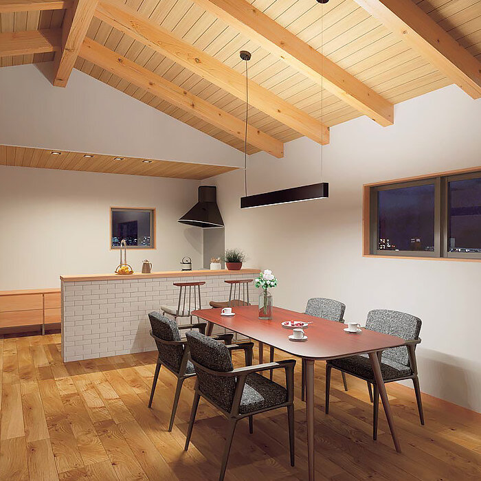 Daiko傾斜天井対応 間接光ベースライト 全２色 傾斜天井 実例 設置イメージ集 照明のライティングファクトリー