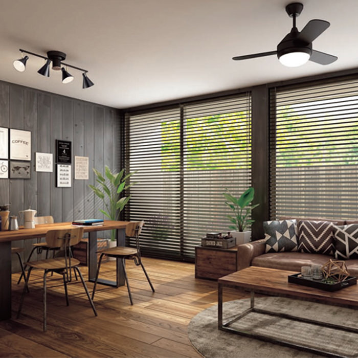 ビンテージテイストのリビングダイニングに リビング 実例 設置イメージ集 照明のライティングファクトリー