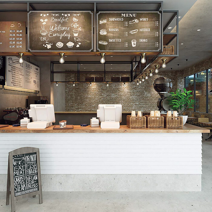 カフェやコーヒーショップのカウンター照明に (店舗照明)