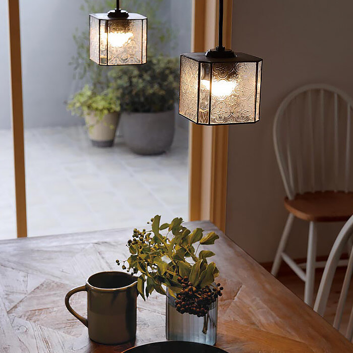 大正モダン風ステンドグラスペンダント （和室） 