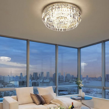 Crystal シャンデリア・〜10畳 | Bluetooth対応 リモコン付属【照明の