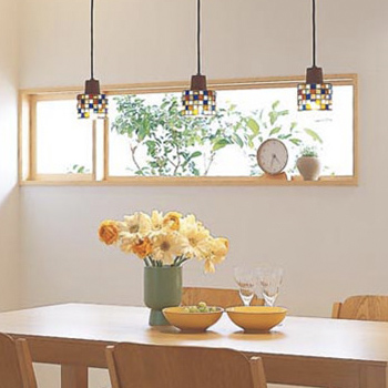 ドット模様 ガラスペンダントライト・引掛シーリング式【照明の