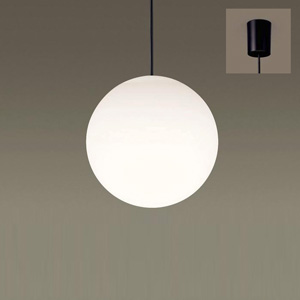 Sphere ペンダントライト ブラック Mサイズ｜乳白アクリル球体｜照明の