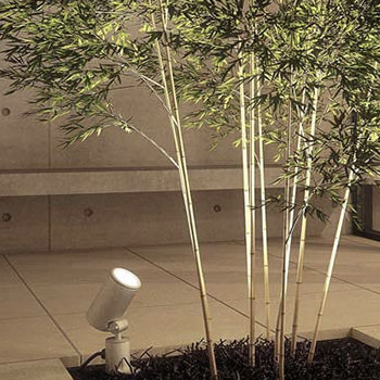 ガーデンライト JDR75W スポットライト・コンセント式｜シルバー【照明