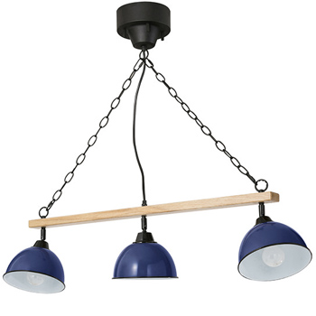 【値下げしました！】ネイビーブルー ペンダントライト ビンテージ 2灯 GLENDER WOOD ネイビー・ペンダントライト【照明のライティング