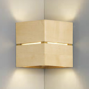 コーナー用 ブラケットライト・ナチュラルウッド【照明のライティング