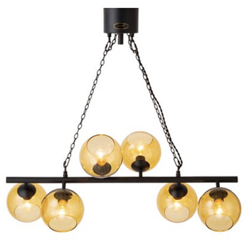 Etoile amber ペンダントライト BIARRITZ-AMBER6 6灯ペンダントライト・アンバーガラス