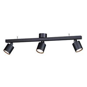 光色切替 3灯式 シーリングスポットライト ・6~8畳 | ブラック｜照明の