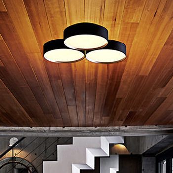 リモコン式 間接照明機能 3灯シーリングライト ~12畳・ブラック｜照明