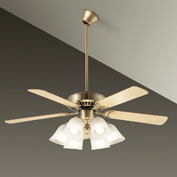 シーリングファンライト｜8畳・傾斜32°対応・ナチュラル羽根・リモコン