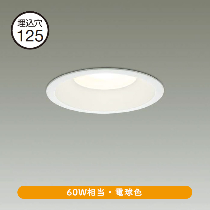 ダウンライト Φ125 電球色 60W相当 | ホワイト