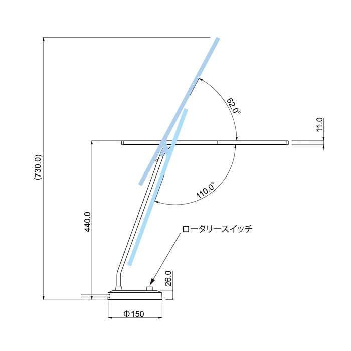 Z-6700 ブラック・調光調色 デスクライト 使用イメージ写真2（サムネイル）