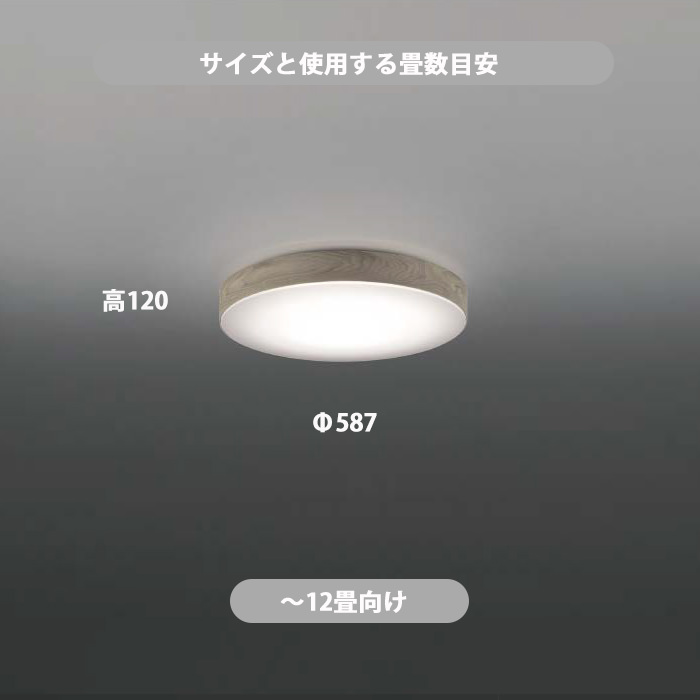 木調ホワイトアッシュ LEDシーリングライト 調光調色リモコン式  | 〜12畳