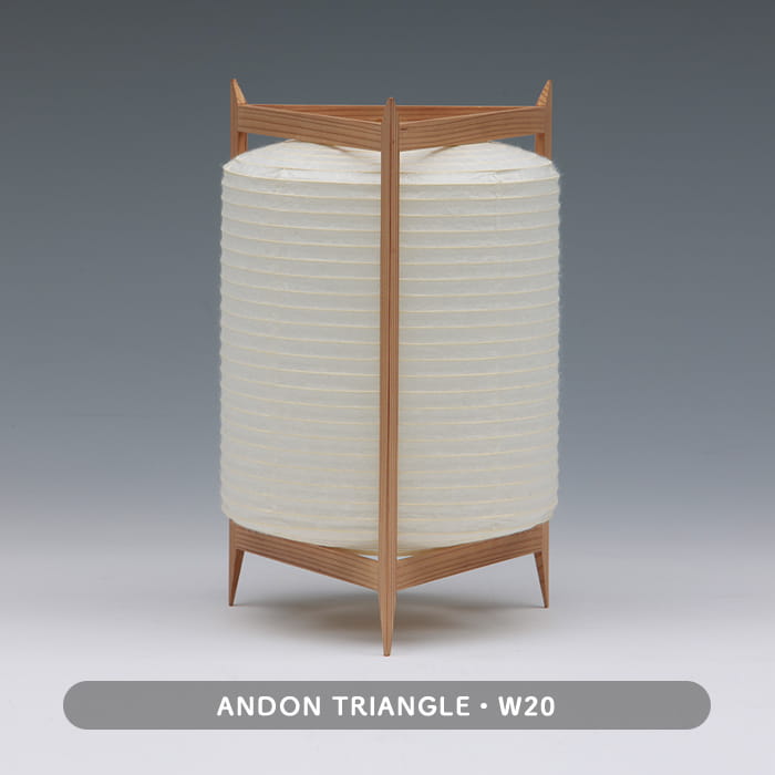 ANDON TRIANGLE・長大作｜幅20cm 和紙スタンド 詳細画像3
