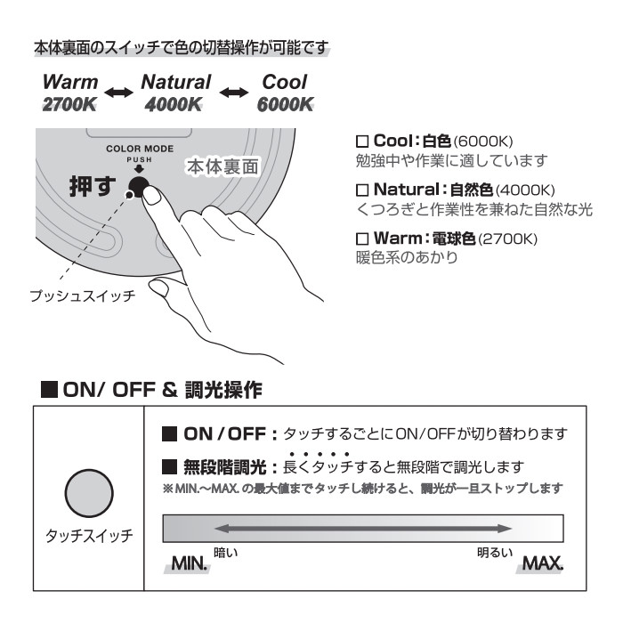 Nocturne 充電式テーブルランプ｜ダークブロンズ 使用イメージ写真2（サムネイル）