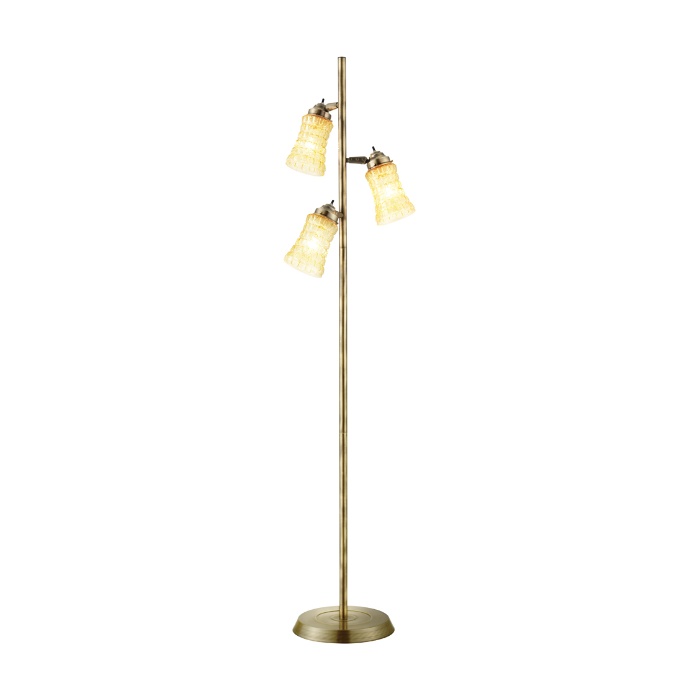 おしゃれな照明 Amaretto-glass 3灯フロアランプ 高さ157cm｜アンバーの商品画像