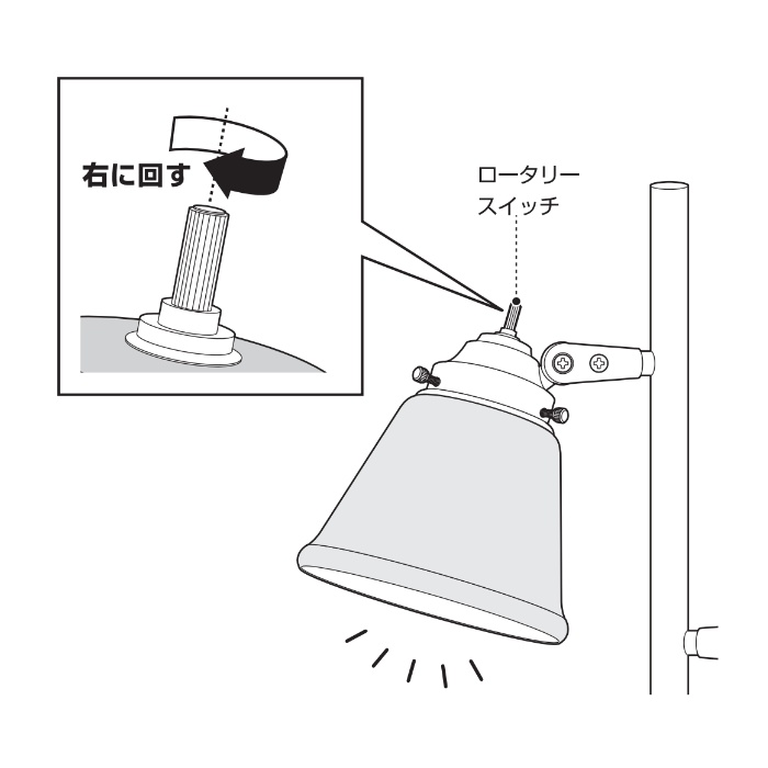 Amaretto-glass 3灯フロアランプ 高さ157cm｜アンバーのディテール写真5