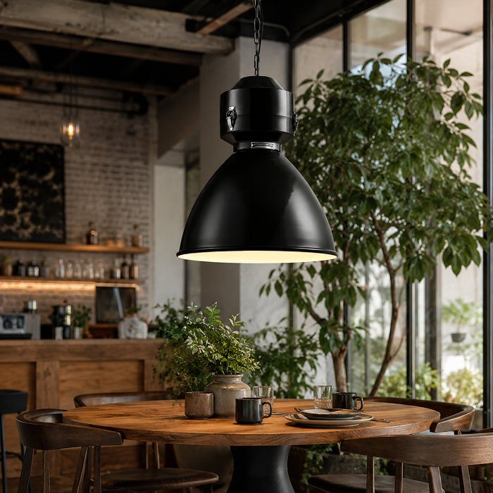 インテリア照明Gravity steel-pendant 大型ペンダントライト 100W｜ブラックのディテール写真1