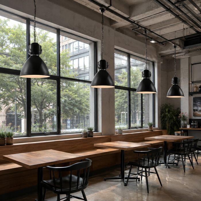 Gravity steel-pendant 大型ペンダントライト 100W｜ブラックの設置シーン