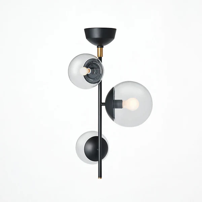 おしゃれな照明 Bliss vertical 3-ceiling light シャンデリア 3灯｜クリアガラスの商品画像