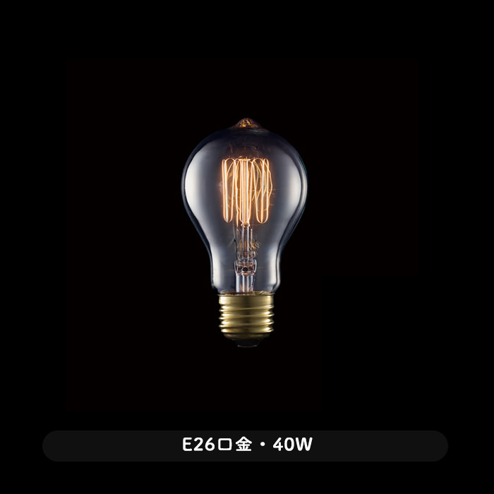 E26 40W 一般電球型 カーボン｜白熱電球 詳細画像1