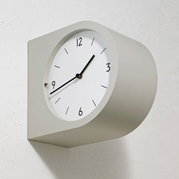 madet 両面時計 ライトグレー・スイープムーブメント｜照明の