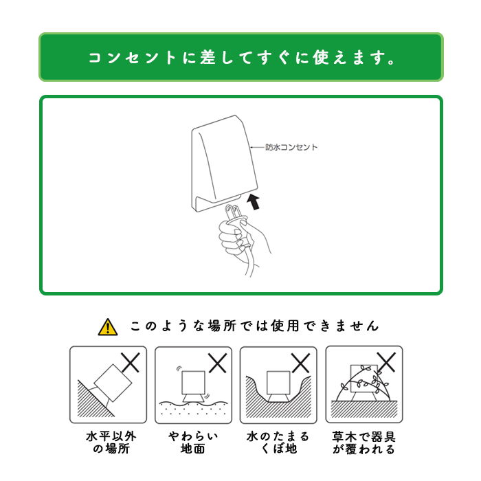 コンセントに差し込んで使える照明