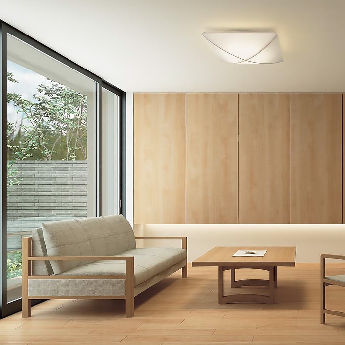 インテリア照明和紙調 角型スクエア和風LEDシーリングライト｜〜10畳対応のディテール写真1