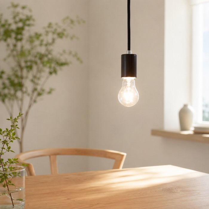 KURO ペンダントライト 1灯・100W｜引掛シーリング式の使用イメージ写真1