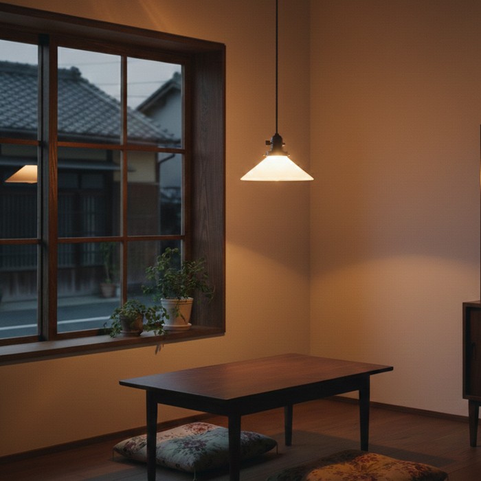 昭和レトロ ラジオソケット ペンダントライト｜乳白｜照明の