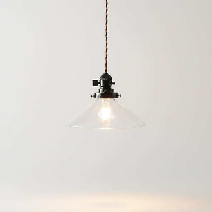 インテリア照明ツイストコード ラジオソケット ペンダントライト｜クリアのディテール写真1