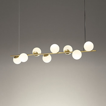 Lunar Line-8 Satin Gold 8灯｜Bluetooth【照明のライティング