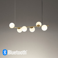 ペンダントライト Lunar Line-6  Satin Gold 6灯｜Bluetooth