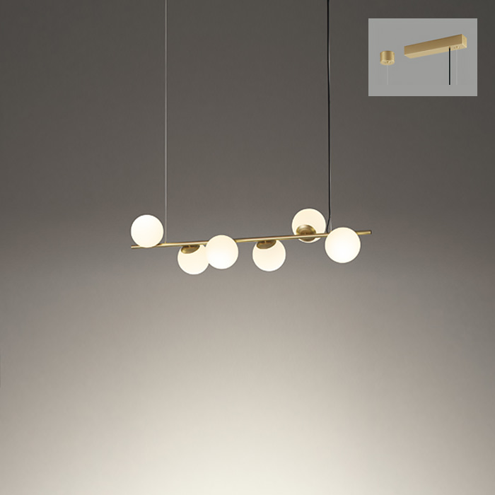 おしゃれな照明 Lunar Line-6  Satin Gold 6灯｜Bluetoothの商品画像