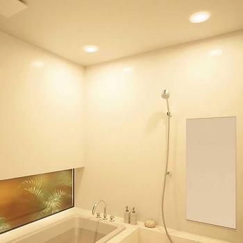 浴室用 ダウンライト Φ125mm・60W 電球色｜アクリル枠【照明の