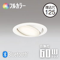 ユニバーサルダウンライト Φ125 60W形 フルカラー・bluetooth | ホワイト