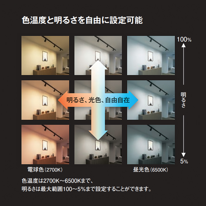 ユニバーサル ダウンライト Φ100 100W形 調光調色・Bluetooth