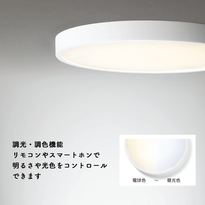 海外限定】 βオーデリック ODELIC小型シーリングライト 高演色LED 電球色 非調光 LEDランプ