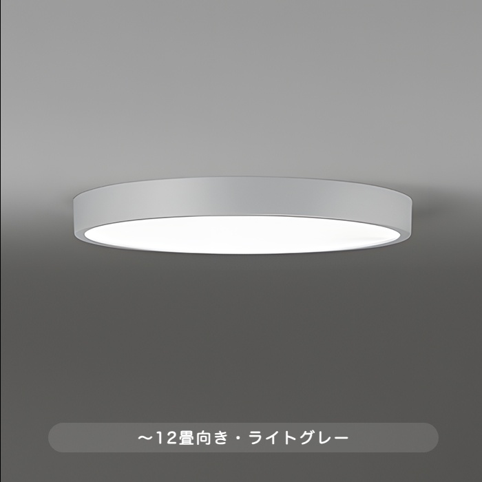 おしゃれな照明 FLAT シーリングライト 12畳・Φ450 調光調色 bluetooth｜ライトグレーの商品画像
