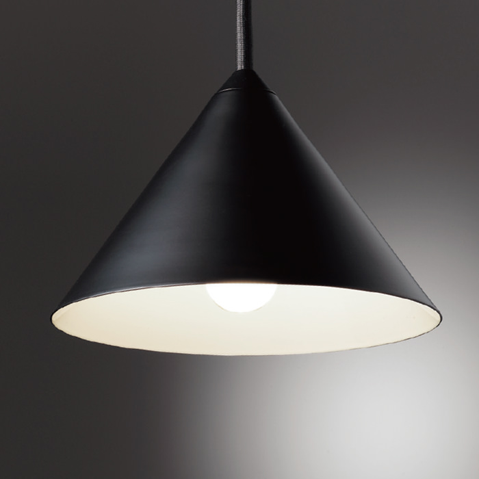 LEDペンダントライト(L) 円錐・ブラック | インテリア照明の通販 照明のライティングファクトリー