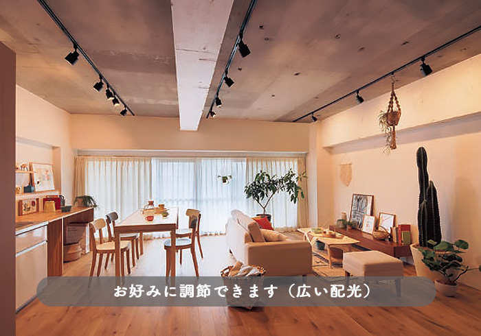 広い配光の光