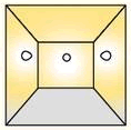 天井面とへ壁面を強調